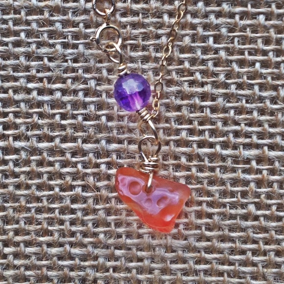 ✨Lake Superior Agate Healing Crystal Necklace: Carnelian Agate Talisman Jewelry✨